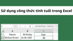 Hướng dẫn sử dụng công thức để tính tuổi trong Excel cực chi tiết