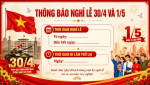 Prompt tạo banner thông báo nghỉ lễ 30/4 và 1/5 chuyên nghiệp, dễ áp dụng