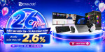 [Khuyến Mại] 26 Năm Kiến Tạo Niềm Tin - Tri Ân Khách Hàng: Giảm Trực Tiếp 2.6% Toàn Bộ Đơn Hàng
