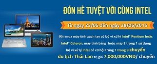 Cơ hội du lịch Thái Lan với "Đón hè tuyệt vời cùng Intel"