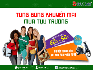Phúc Anh tưng bừng khuyến mại mùa tựu trường
