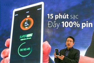 Điện thoại Oppo sạc đầy pin chỉ trong 15 phút
