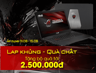Khuyến mãi cực sốc dòng Asus Gaming - Trợ thủ đắc lực cho game thủ thực thụ