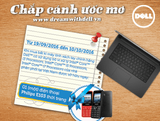 Khuyến mãi lớn - Cùng Dell chắp cánh ước mơ