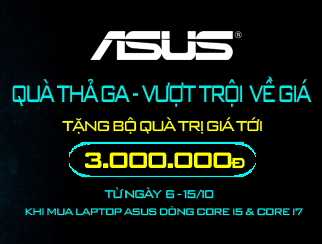 Mua Laptop Asus – Tặng quà đẳng cấp 3.000.000Đ