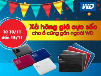 Xả hàng giá cực sốc khi mua ổ cứng lắp ngoài WD