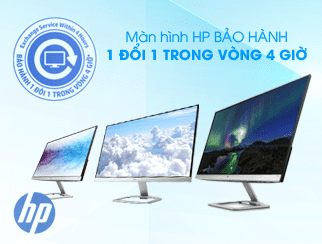 Bảo hành 1 đổi một cho màn hình HP trong vòng 4 giờ