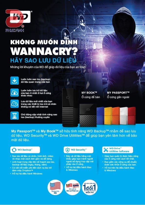Cùng WD đẩy lùi Virus WannaCry - Đảm bảo dữ liệu luôn được an toàn