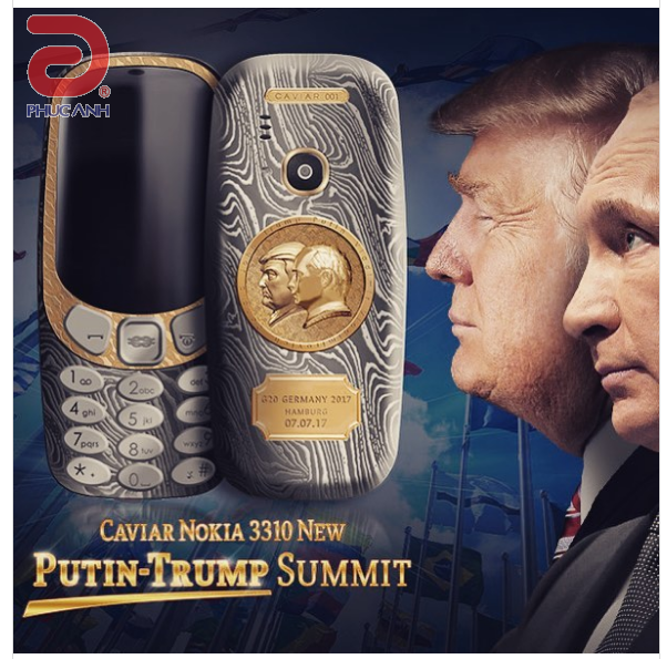 Ngắm nhìn Nokia 3310 làm từ titan và vàng, chạm khắc 2 vị Tổng thống quyền lực nhất thế giới