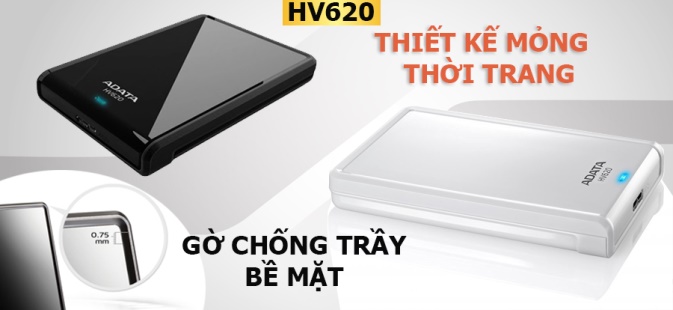 Ổ cứng di động Adata HV620 lựa chọn hấp dẫn giá chỉ 1.150.000 đồng