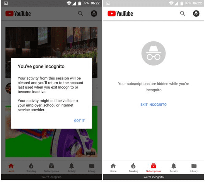 Chế độ ẩn danh sắp có trên youtube