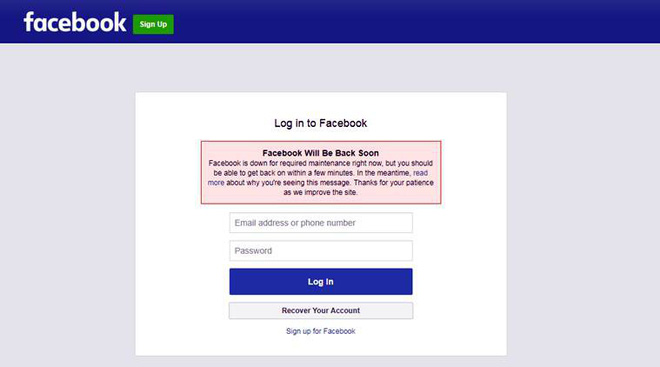 Facebook tiết lộ nguyên nhân sự cố mất kết nối vừa qua