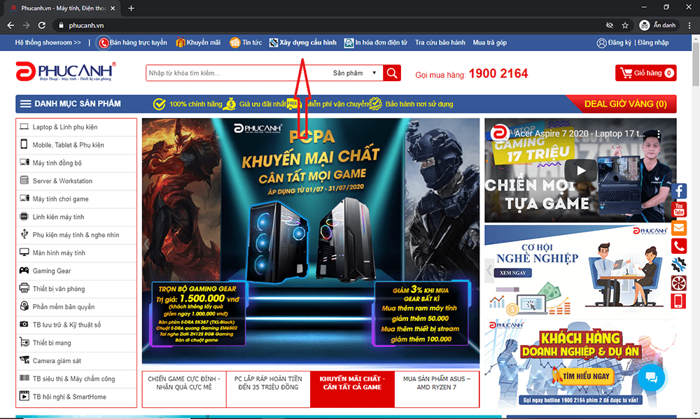 [Hướng Dẫn] Cách thức lựa chọn linh kiện và Build PC tại WEB của Phúc Anh Computer