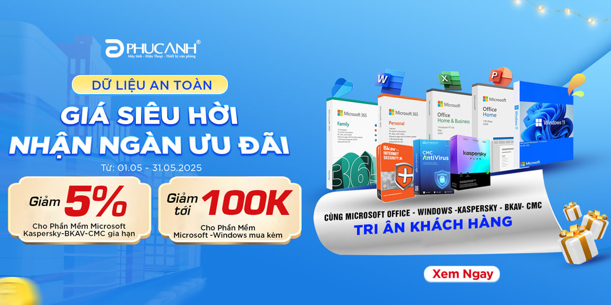 [Khuyến mại] Dữ liệu an toàn - Nhận ngàn ưu đãi Cùng Microsoft - Kaspersky - BKAV tri ân Khách hàng