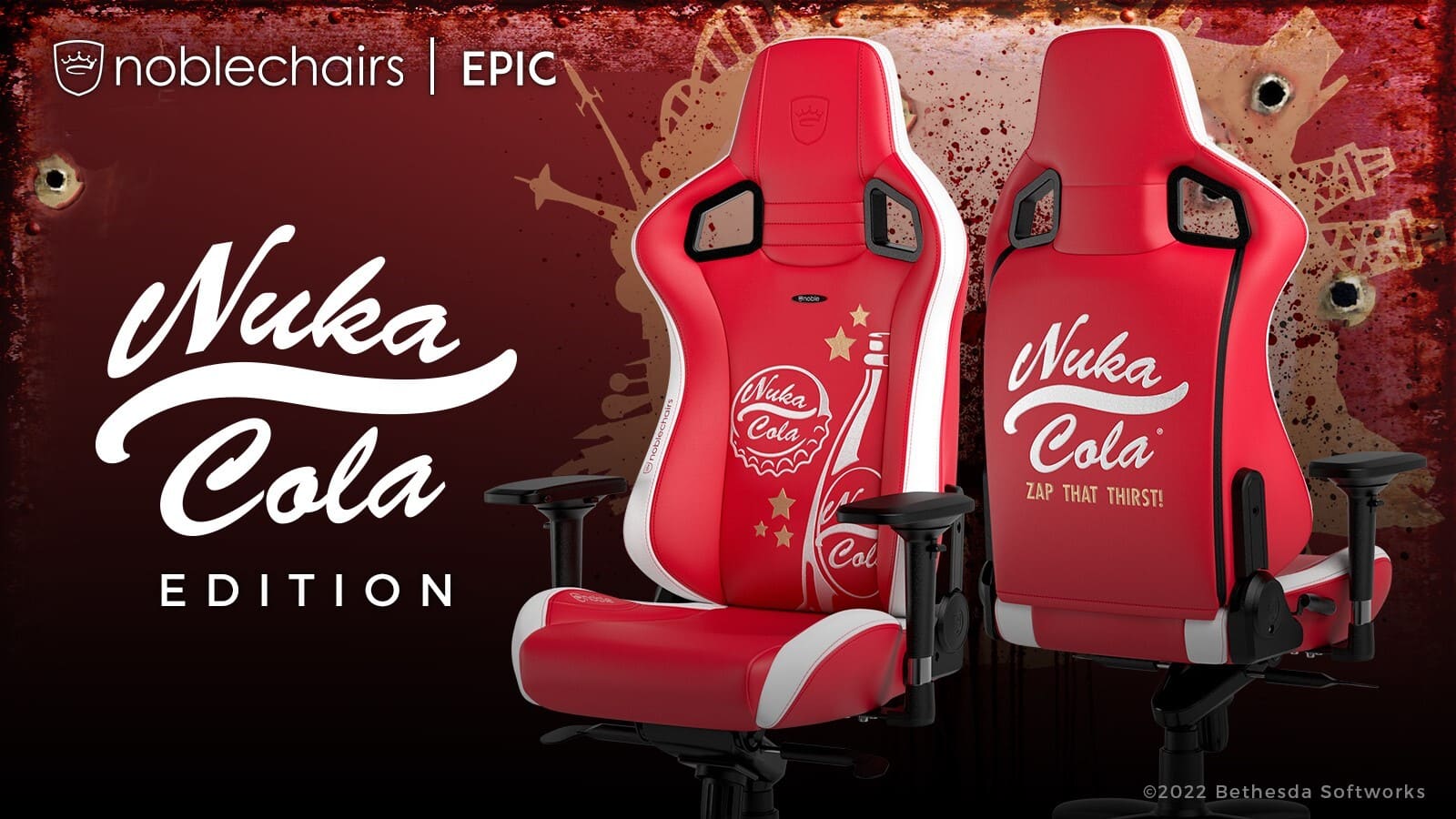 [Tin Tức] NobleChairs tiết lộ thiết kế của ghế chơi game The Fallout Nuka-Cola Edition