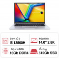 Laptop Asus Vivobook 14 OLED A1405VA-KM095W (i5 13500H/ 16GB/ 512GB SSD/14 inch 2.8K/Win11/ Silver/Chuột)