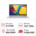 Laptop Asus Vivobook 15 X1504VA-NJ069W (i3 1315U/ 8GB/ 512GB SSD/15.6 inch FHD/Win11/ Silver)