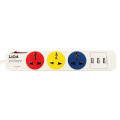 Ổ cắm điện Lioa 3SN3A15W ( 3 cổng Type A-Sạc nhanh)