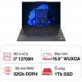 Laptop Lenovo ThinkPad E16 GEN 1 21JN00FQVN (Core i7 13700H/ 32GB/ 1TB SSD/ Intel Iris Xe Graphics/ 16.0inch WUXGA/ Windows 11 Home/ Black/ Aluminium/ 2 Year)