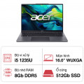 Laptop Acer Aspire Lite AL16-51P-596H NX.KWZSV.002 (i5 1235U/ 8GB/ 512GB SSD/ 16 inch WUXGA/ Win11/ Grey/ 1Y)