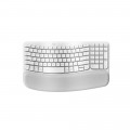 Bàn phím không dây Logitech Wave Keys Ergonomic (Bluetooth/Wireless/ Trắng)