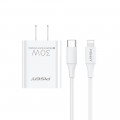 Củ sạc Pisen type C 30W TS-C160 (kèm cáp type-C - Lightning) 