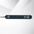 Ổ cắm điện Edenki ED-4CU4B Black (4 Lỗ đa năng + 2 Usb Type A + 2Usb Type C- 4M 10A)
