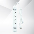 Ổ cắm điện Edenki ED-4C4W White (4 Lỗ đa năng - 4M 10A)