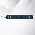 Ổ cắm điện Edenki ED-4C2B Black (4 Lỗ đa năng - 2M 10A)