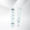 Ổ cắm điện Edenki ED-3C4W White (3 Lỗ đa năng - 4M 10A)