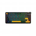 Bàn phím cơ Aula 3 MODE AU75 Đen+xám+cam Star Vector Switch 