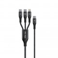 Cáp Bison 3 đầu ra Lightning Type-C 1.2m CB301 