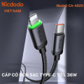 Cáp Mcdodo type C - Lightning 1m CA-4820 (có đèn báo sạc) 