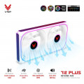 Quạt case VSP T2 PLUS Reverse Trắng(ARGB Infinity Mirror/Fan Đôi Cánh Ngược)