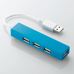 Bộ chia USB 1 ra 4 Elecom U2H-SS4BBU (USB2.0-Xanh da trời)