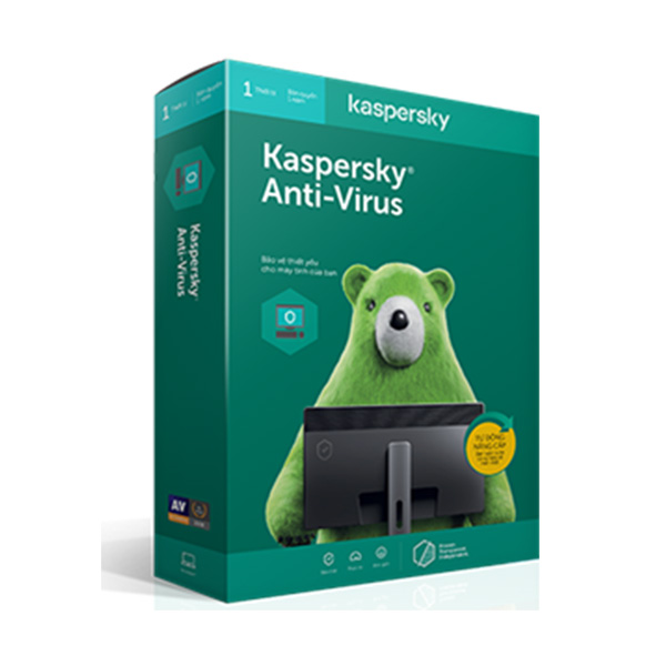 Phần mềm diệt virus Kaspersky Antivirus (3PC/12T)