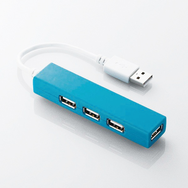 Bộ chia USB 1 ra 4 Elecom U2H-SN4BBU (USB2.0-Xanh)
