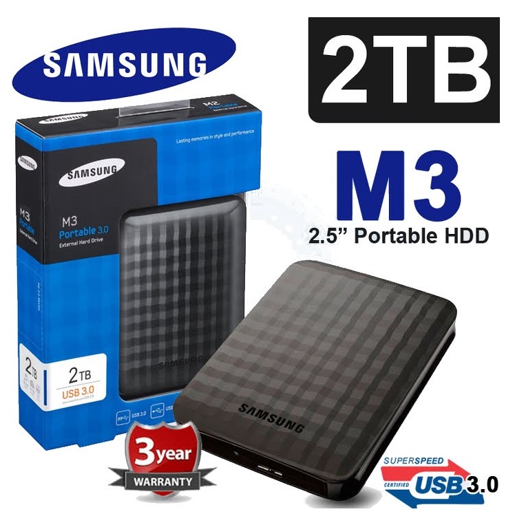 Ổ cứng di động Samsung Portable M3 2Tb USB3.0 Đen