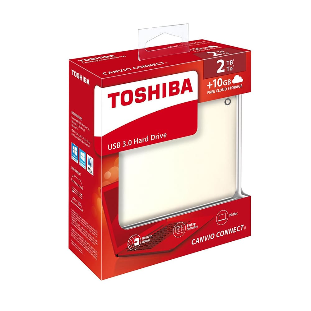 Ổ cứng di động Toshiba Canvio connect II 2Tb USB3.0 Vàng