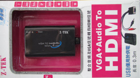 Bộ chuyên đổi Audio + VGA sang HDMI (Ztek)