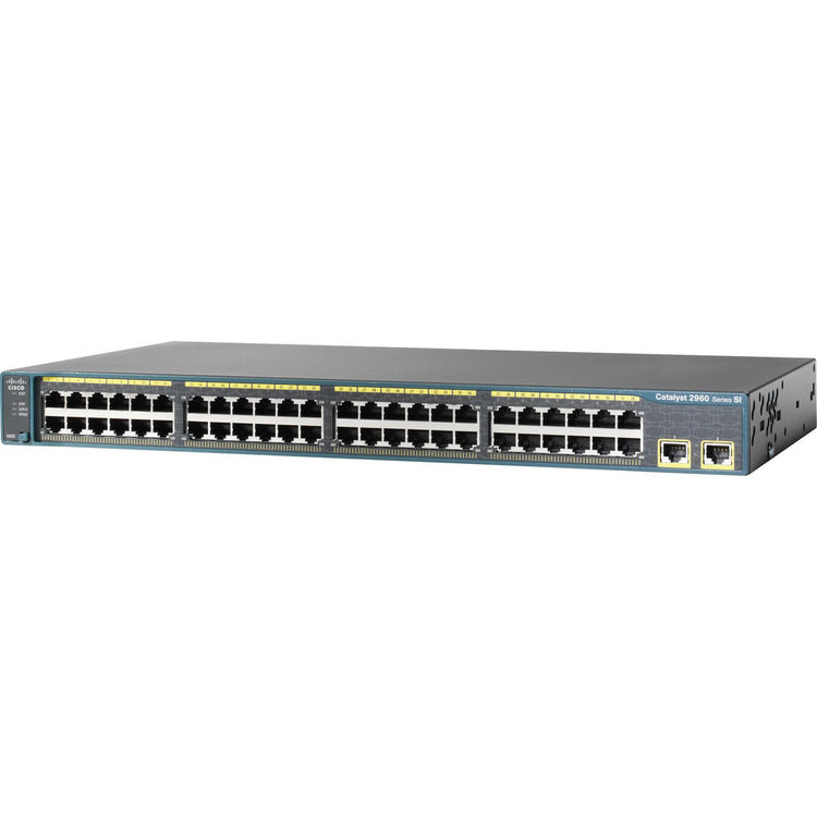 Thiết bị chia mạng Cisco WS-C2960-48TT-S (Catalyst 2960-48TT-S 48 Ethernet 10/ 100 ports + 2 10/ 100/ 1000 TX uplinks LAN Lite software)