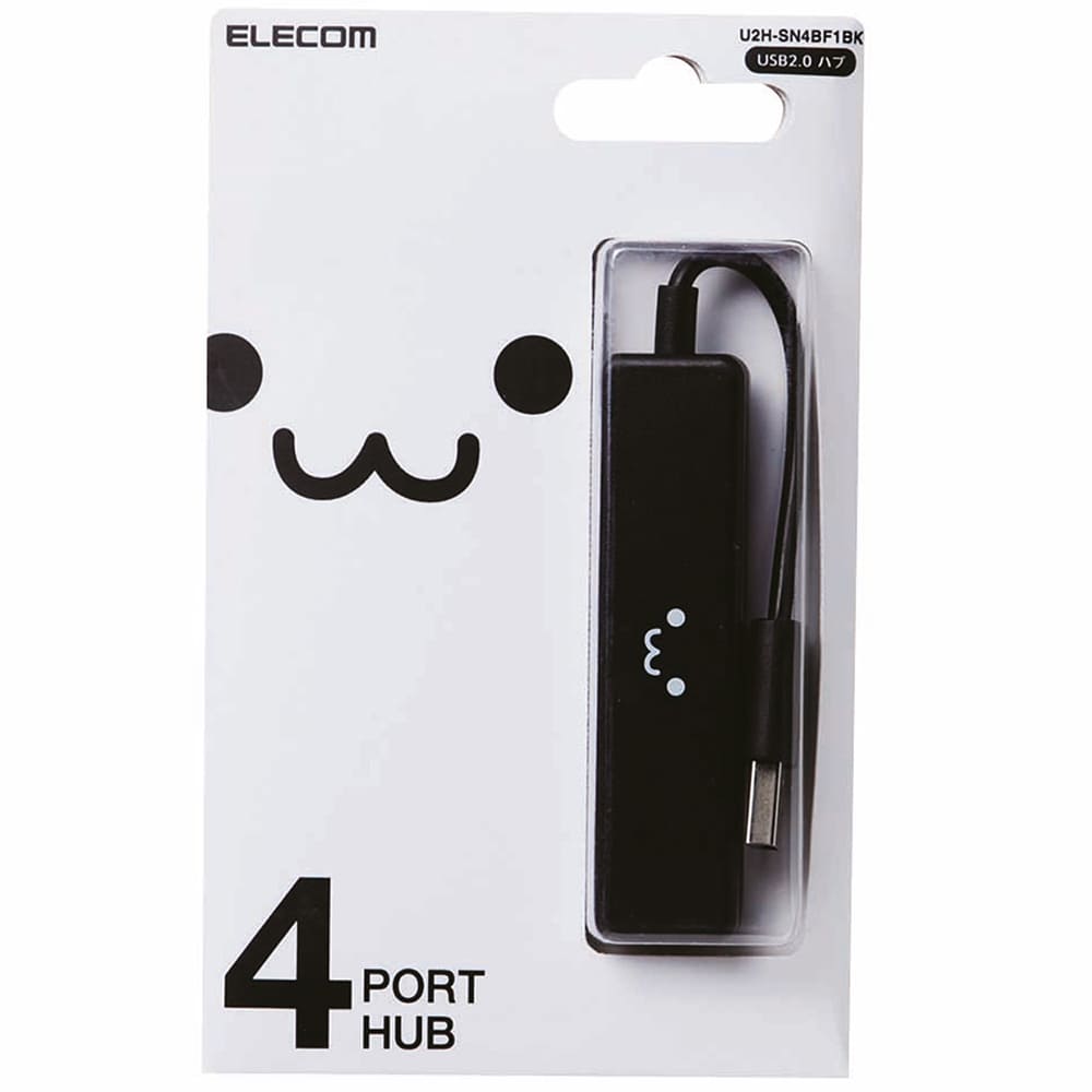 Bộ chia USB 1 ra 4 Elecom U2H-SN4BF1BK (USB2.0-Đen)