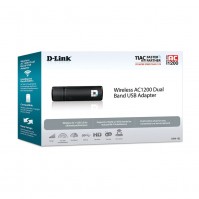 Cạc mạng không dây USB Dlink DWA-182 Chuẩn AC1200 Dual Band (N 300Mbps & AC 867Mbps)