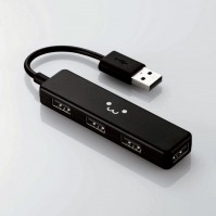 Bộ chia USB 1 ra 4 Elecom U2H-SN4BF1BK (USB2.0-Đen)