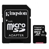 Thẻ nhớ Micro SD Kingston 128Gb Class 10 (80MB/ s) kèm Adapter