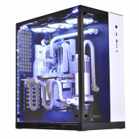 Vỏ máy tính LIAN-LI PC-O11WW - Trắng (Front Panel Tempered Glass; Side Panel Tempered Glass; Body Material inside steel/ outside aluminum; Net Weight 10.6kg; HDD bay 3.5inch HDD x4 / 2.5inch HDD x4; System Fan Chọ thêm 120mm fan x2 / 120mm fan