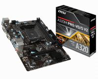 Bo mạch chủ MSI A320M PRO-VDS V2 (Chipset AMD A320/ Socket AM4/ 2 x DDR4 DIMM/ Max 32Gb/ VGA Onboard/ Form mATX)