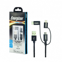 Cáp 3 in 1 Energizer C13UBX3CF (1.2m) Black
