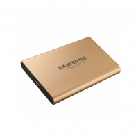 Ổ cứng di động SSD Samsung T5 Portable 1Tb USB3.1- Gold (Có hỗ trợ 02 dây cáp chuyển đổi (C to C & C to A).Có hỗ trợ UASP.Tốc độ truyền tải dữ liệu : 540MB/ s.Tính năng bảo mật bằng cài đă