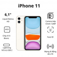 Điện thoại Apple iPhone 11 (4GB/ 64GB/ White)